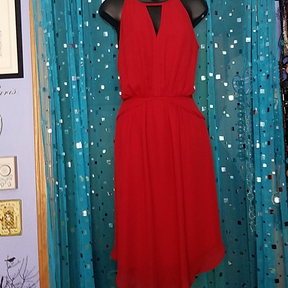 Banana Republic Red Halter Dress